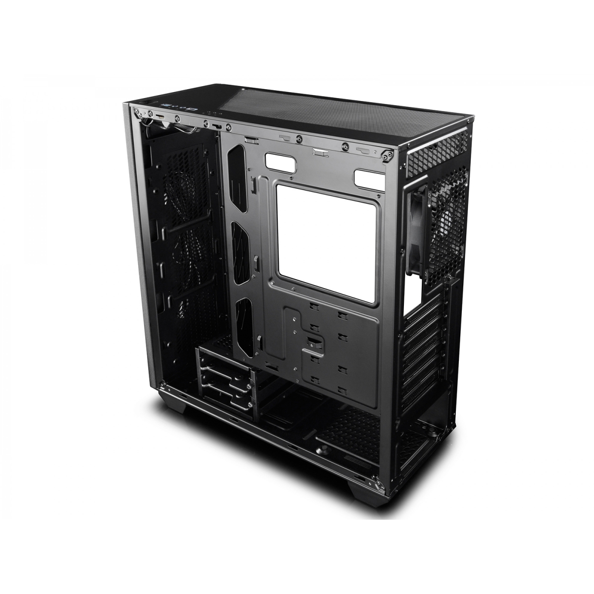 Gabinete Gamer DeepCool Earlkase RGB, Mid Tower, Com 2 Fans, Vidro Temperado, Black, Sem Fonte, EARLKASERGB