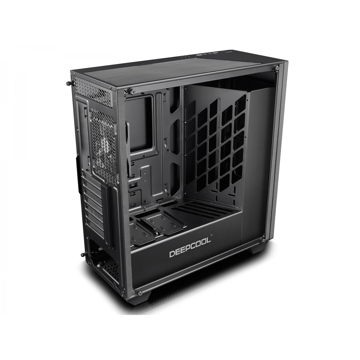 Gabinete Gamer DeepCool Earlkase RGB, Mid Tower, Com 2 Fans, Vidro Temperado, Black, Sem Fonte, EARLKASERGB