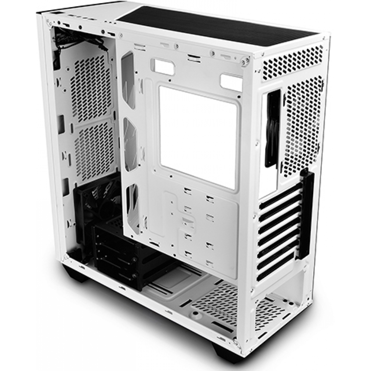 Gabinete Gamer DeepCool Earlkase RGB WH, Mid Tower, Com 2 Fans, Vidro Temperado, White, Sem Fonte, EARLKASERGBWH
