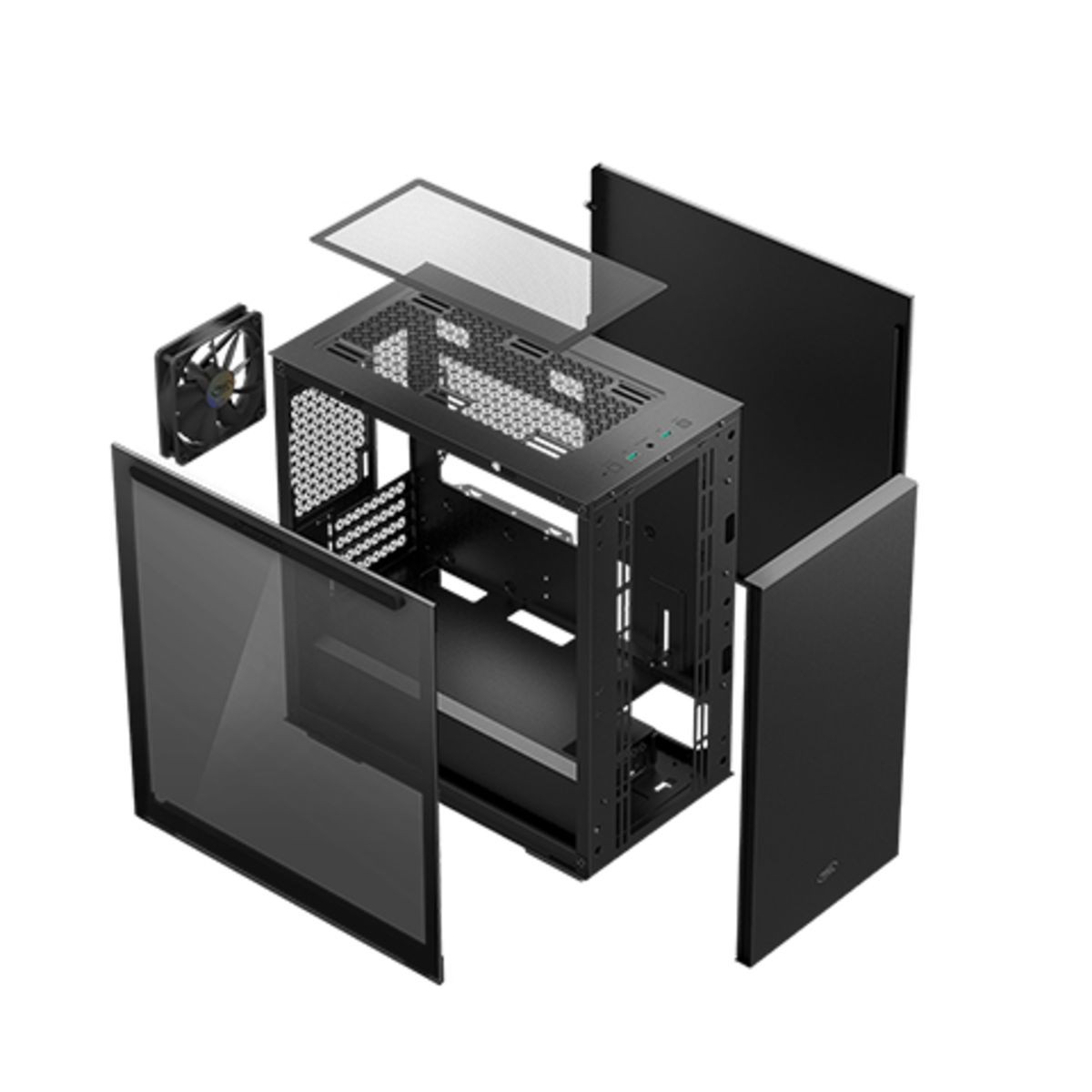 Gabinete Gamer DeepCool Macube 110, Mid Tower, Vidro Temperado, Black, Sem Fonte, Com 1 Fan, R-MACUBE110-BKNGM1N-G-1