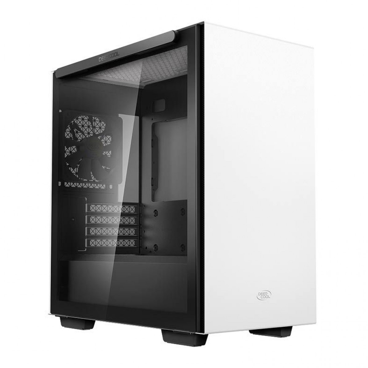 Gabinete Gamer DeepCool Macube 110, Mid Tower, Vidro Temperado, White, Sem Fonte, Com 1 Fan, R-MACUBE110-WHNGM1N-G-1 
