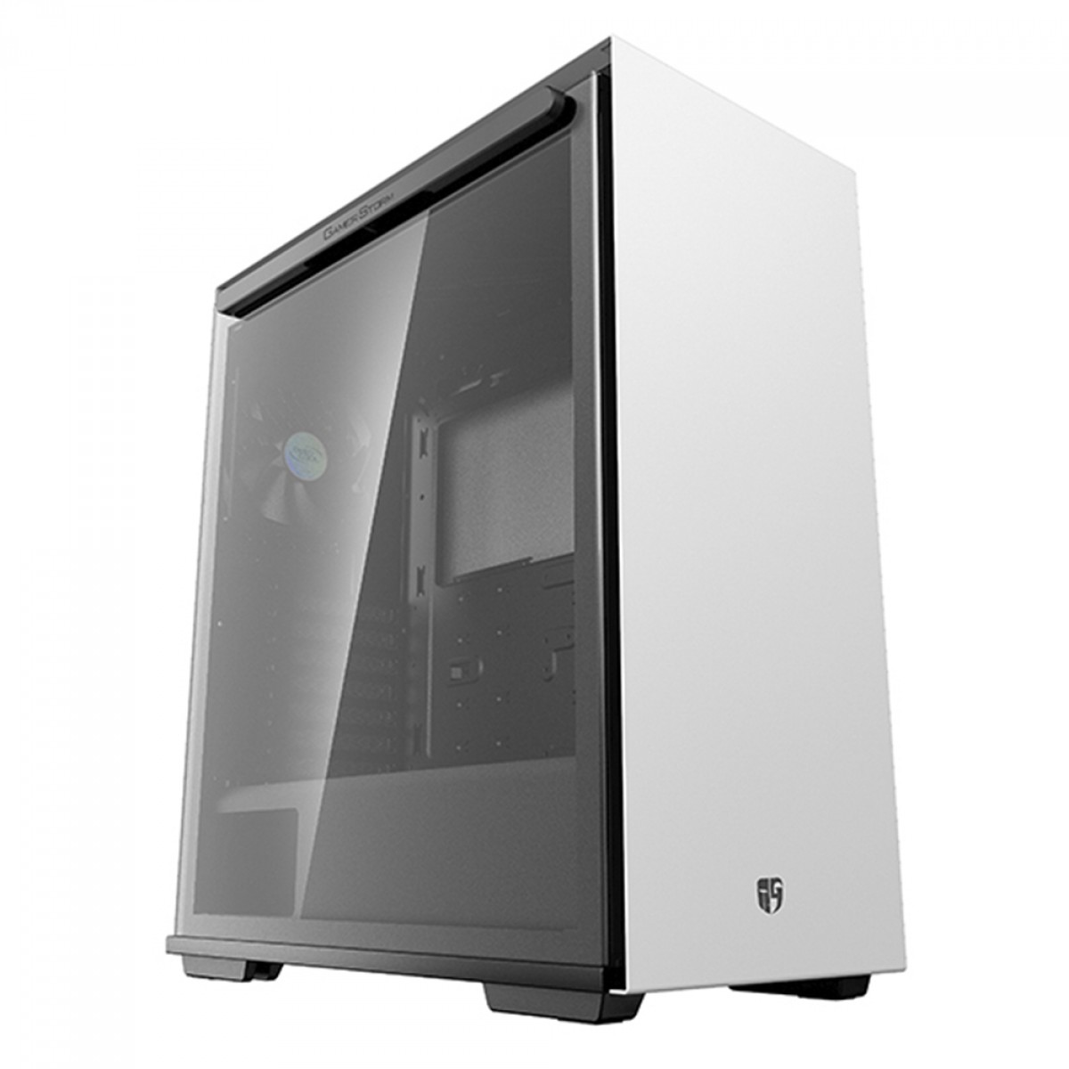 Gabinete Gamer DeepCool, Macube 310P, Mid Tower, Vidro Temperado, White, Sem Fonte, Com 1 Fan, GS-ATX-MACUBE310P-WHG0P