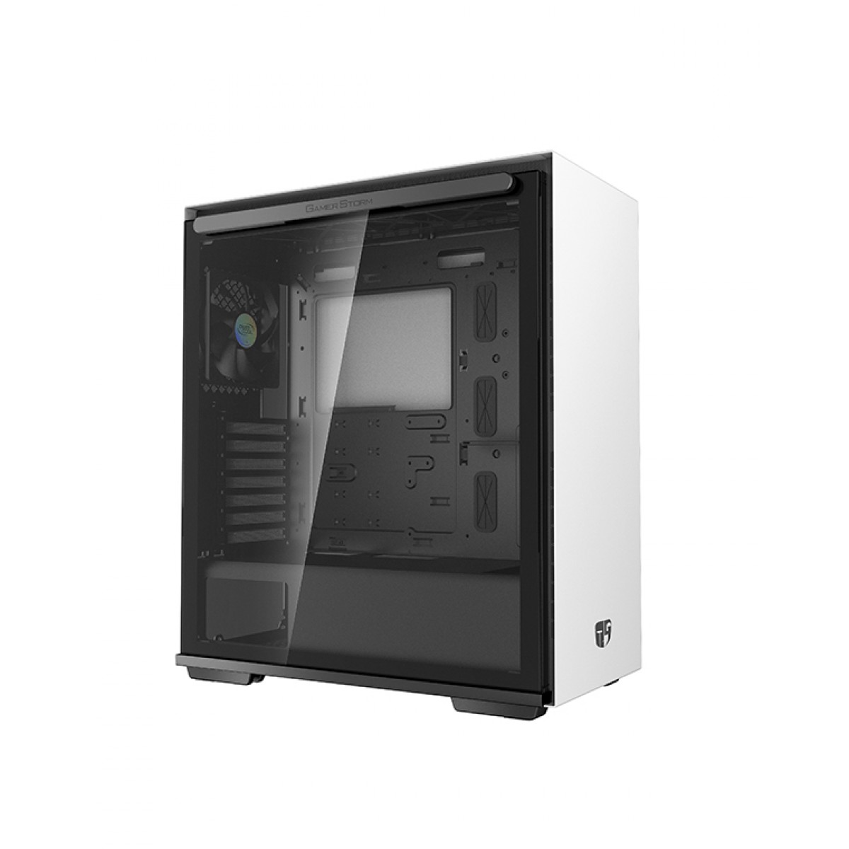 Gabinete Gamer DeepCool, Macube 310P, Mid Tower, Vidro Temperado, White, Sem Fonte, Com 1 Fan, GS-ATX-MACUBE310P-WHG0P