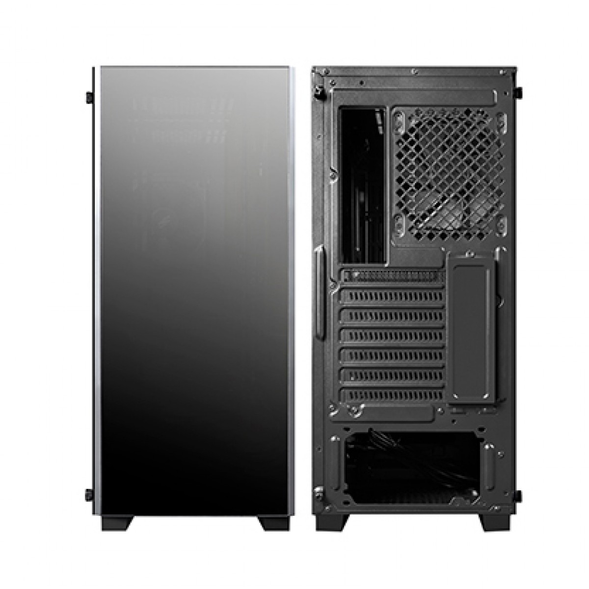 Gabinete Gamer DeepCool Matrexx 50, Mid Tower, Vidro temperado, Black, Sem Fonte, Sem Fan, DP-ATX-MATREXX50-BR
