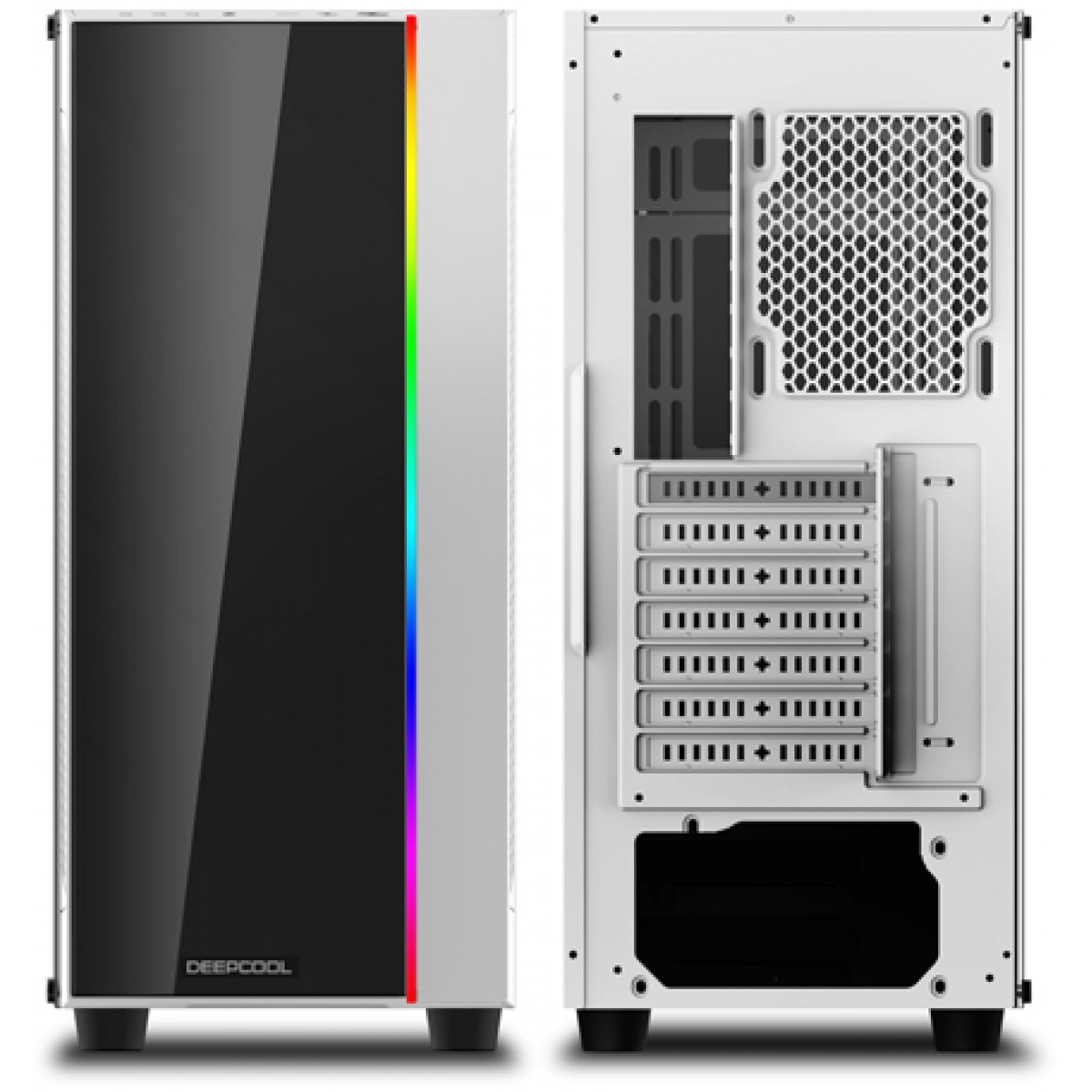 Gabinete Gamer DeepCool MATREXX 55 ADD-RGB, Mid Tower, Sem Fan, Vidro Temperado, White, Sem Fonte, MATREXX 55 ADD-RGB WH