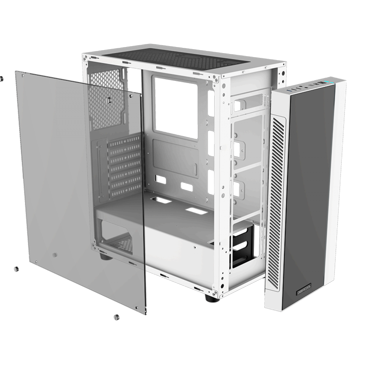 Gabinete Gamer DeepCool MATREXX 55 ADD-RGB, Mid Tower, Sem Fan, Vidro Temperado, White, Sem Fonte, MATREXX 55 ADD-RGB WH