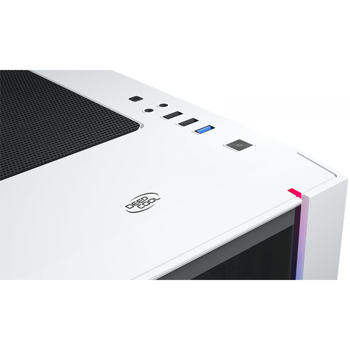 Gabinete Gamer DeepCool MATREXX 55 ADD-RGB V3 WH 3F, Mid Tower, Vidro Temperado, White, Com 3 fans RGB, Sem Fonte