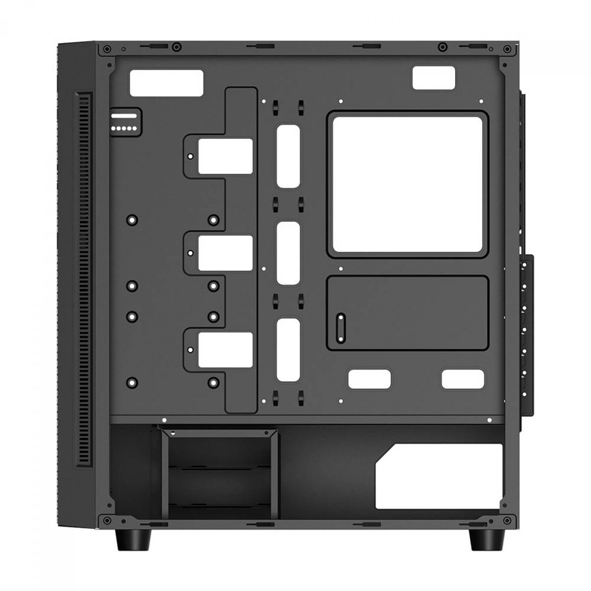 Gabinete Gamer DeepCool Matrexx 55 Mesh ADD-RGB 4F, Mid Tower, RGB, Vidro Temperado, Black, E-ATX, Sem Fonte, Com 4 Fans