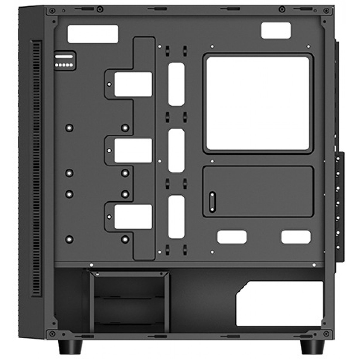 Gabinete Gamer DeepCool Matrexx 55 Mesh, Mid Tower, Vidro temperado, Black, Sem Fonte, Sem Fan, DP-ATX-MATREXX55-MESH
