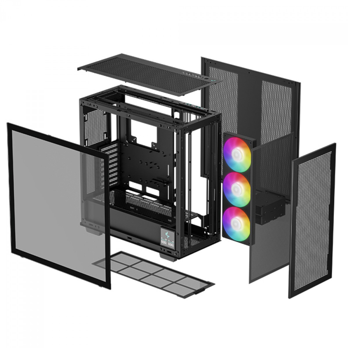 Gabinete Gamer DeepCool Morpheus, Full Tower, Vidro Temperado, E-ATX, Black, Sem Fonte, Com 3 Fans ARGB, R-MORPHEUS-BKAPA1-G-1
