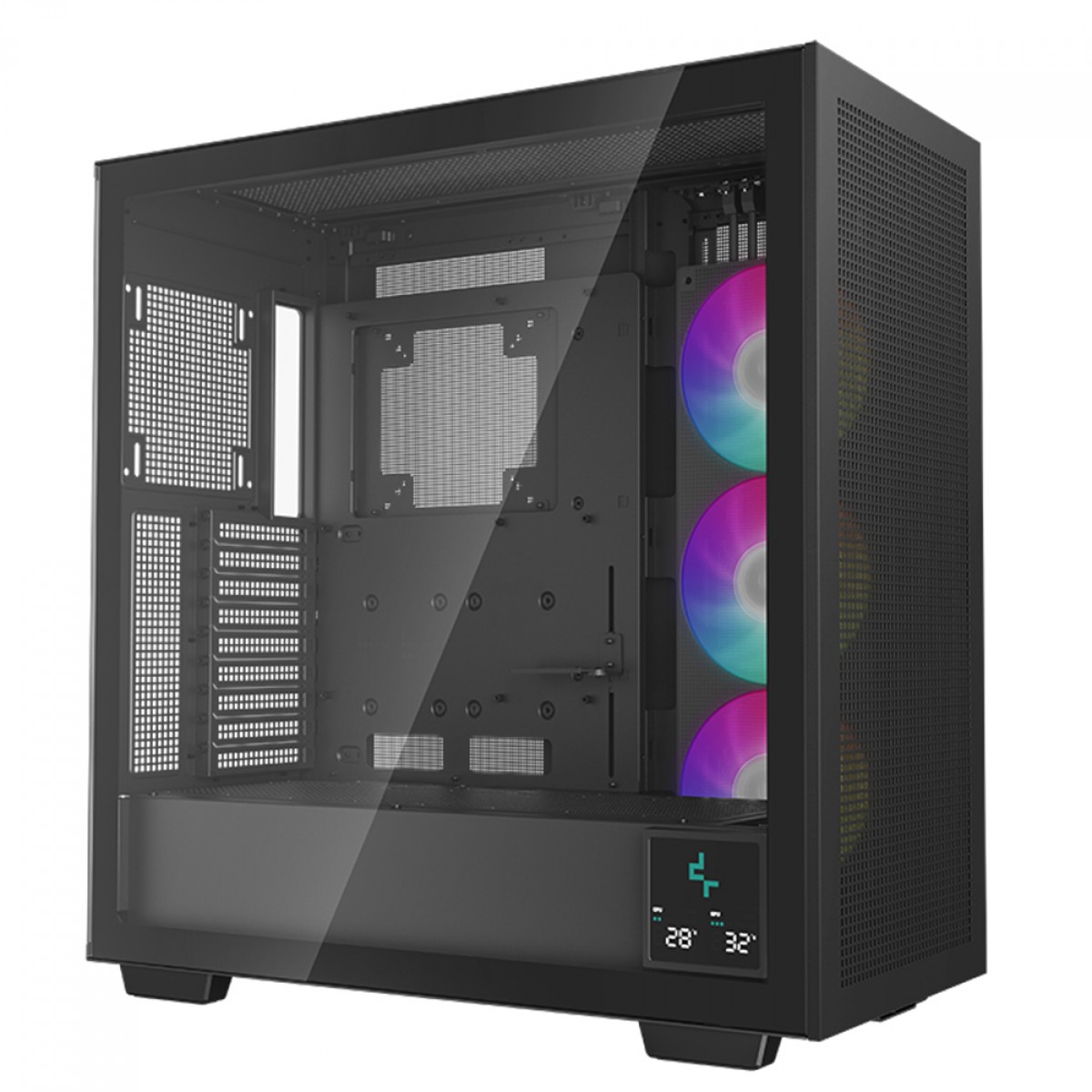Gabinete Gamer DeepCool Morpheus, Full Tower, Vidro Temperado, E-ATX, Black, Sem Fonte, Com 3 Fans ARGB, R-MORPHEUS-BKAPA1-G-1