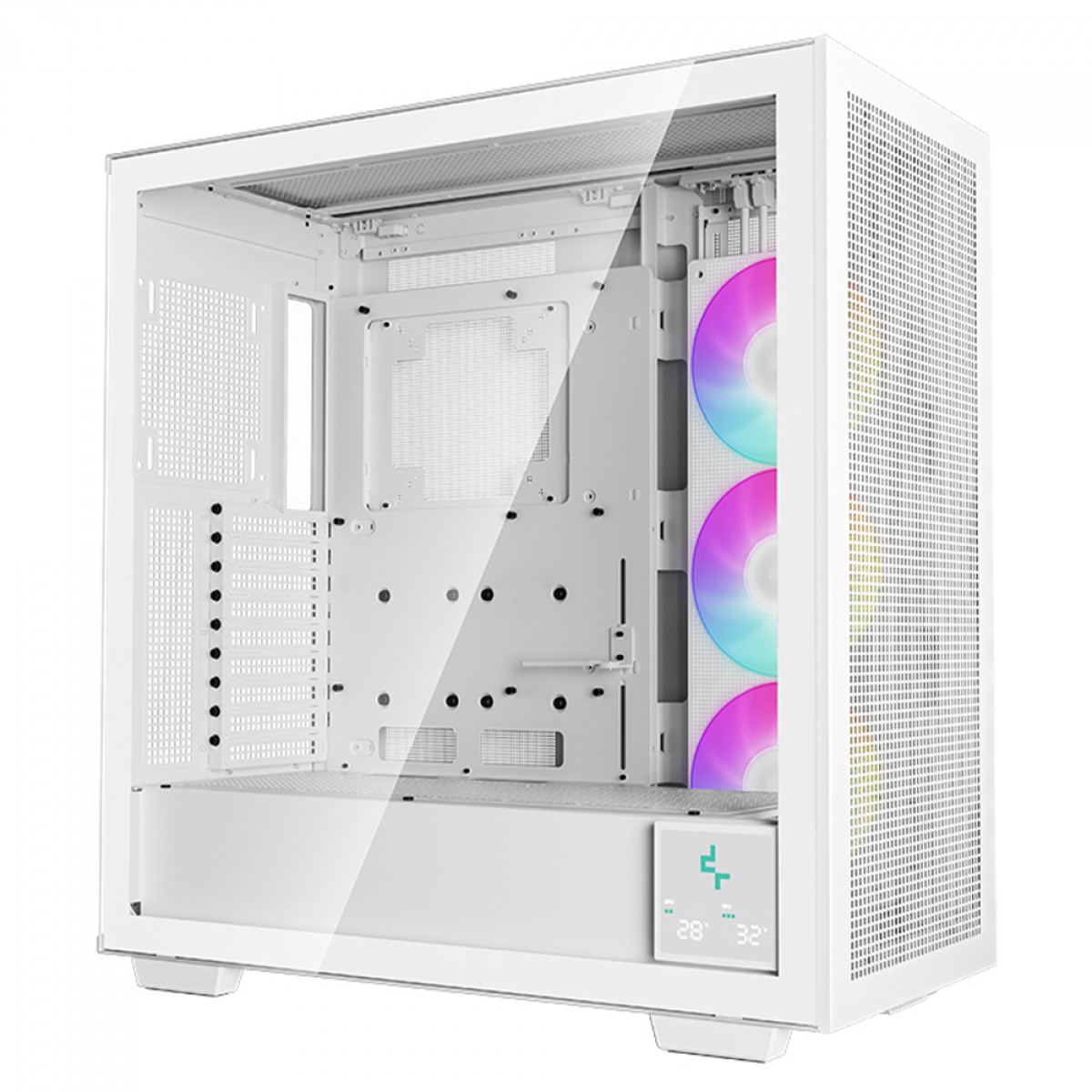 Gabinete Gamer DeepCool Morpheus WH, Full Tower, Vidro Temperado, E-ATX, White, Sem Fonte, Com 3 Fans ARGB, R-MORPHEUS-WHAPA1-G-1