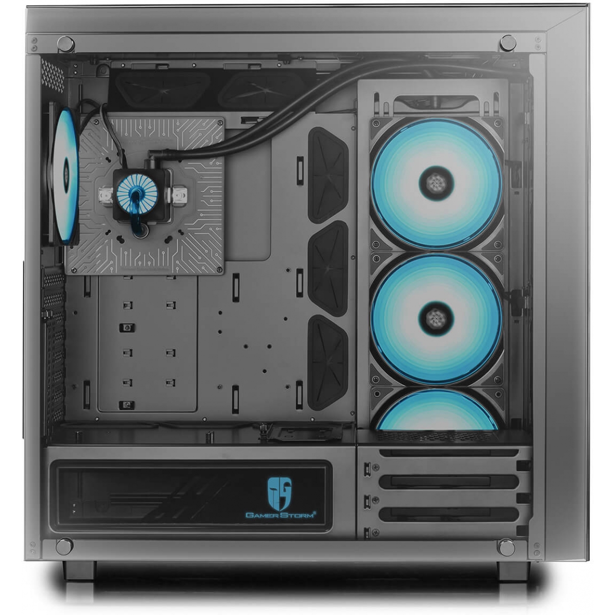 Gabinete Gamer DeepCool New Ark 90, Full Tower, Com Water Captain 280mm RGB, Vidro Temperado, Black, Sem Fonte, DP-ATXLCS-NARK90BK