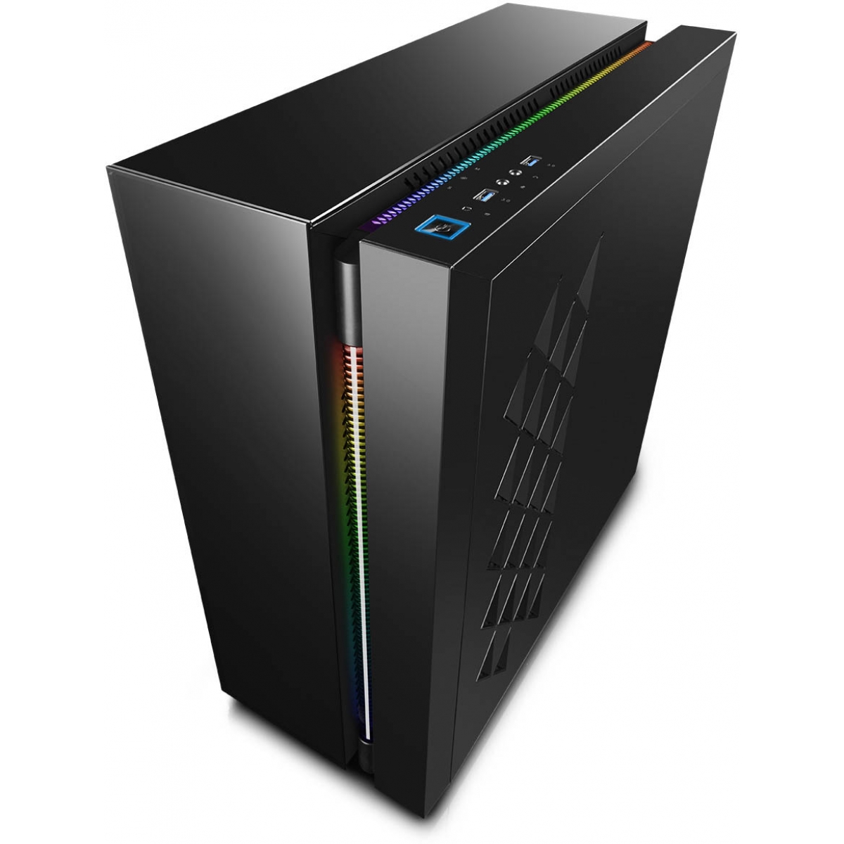 Gabinete Gamer DeepCool New Ark 90SE RGB, Mid Tower, Vidro Temperado, Black, DP-ATX-NARK90SE, Sem Fonte, Sem Fan