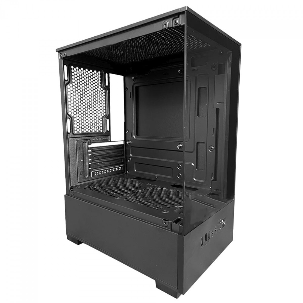 Gabinete Gamer Duex DXGB0C, Mid Tower, Vidro Temperado, MATX, Sem Fonte, Sem Fan, Preto
