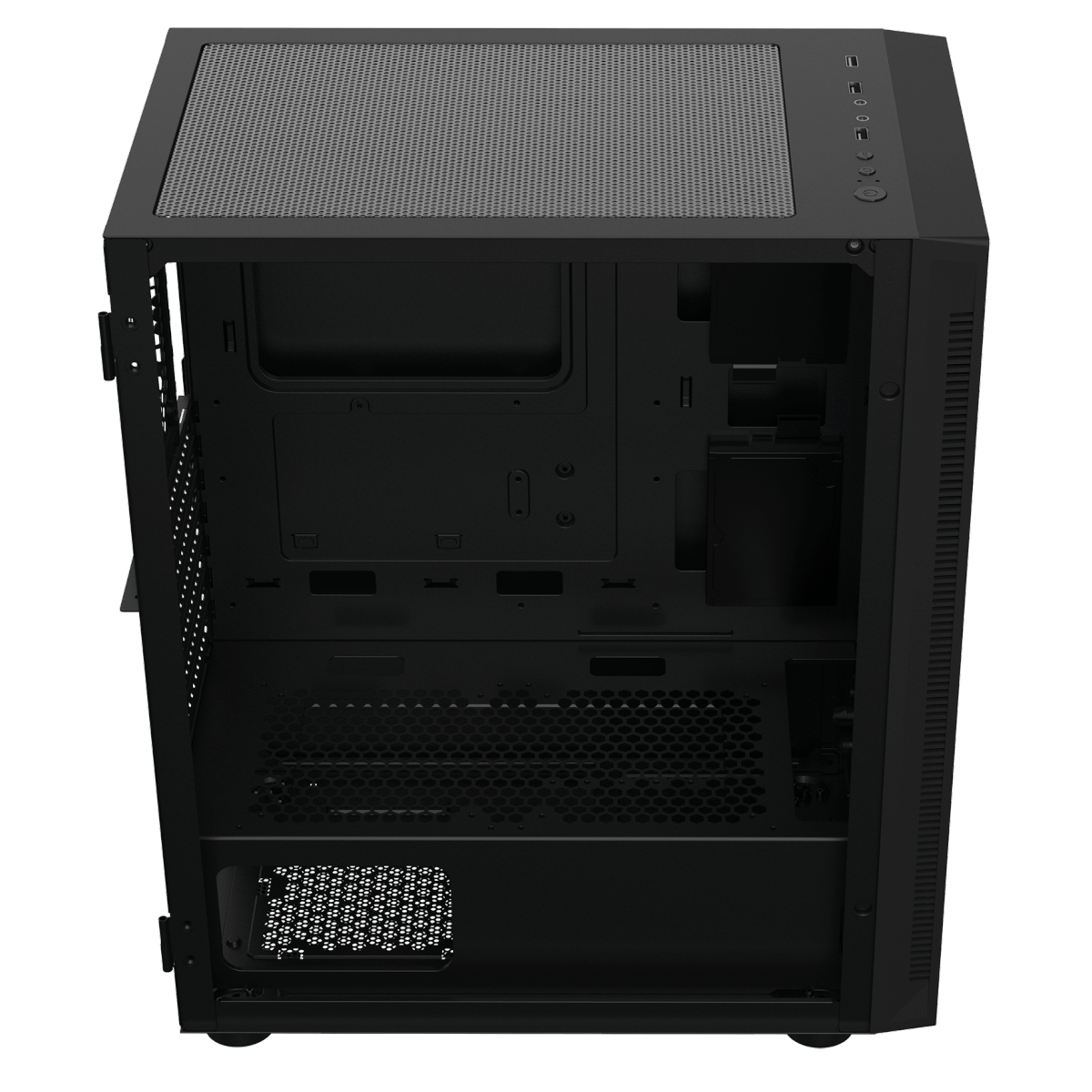 Gabinete Gamer Gamdias Argus E4 Elite, RGB, Mid Tower, Vidro Temperado, Black, Sem fonte, Sem Fan