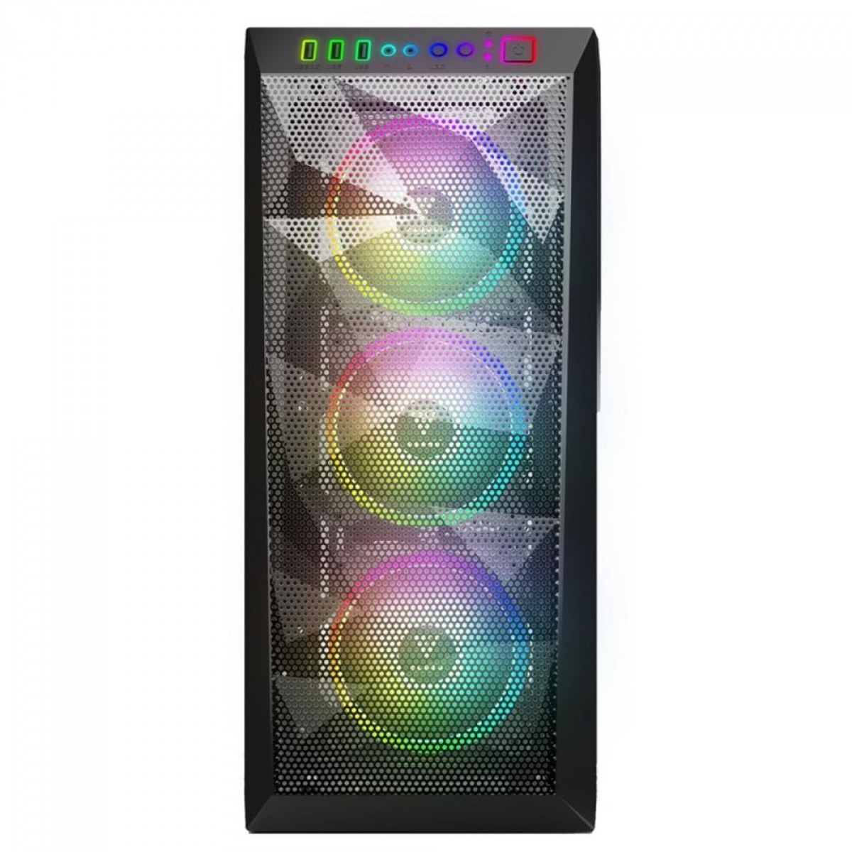 Gabinete Gamer Gamdias Athena M1, RGB, Mid Tower, Vidro Temperado, Black, ATX, Sem Fonte, Sem Fan