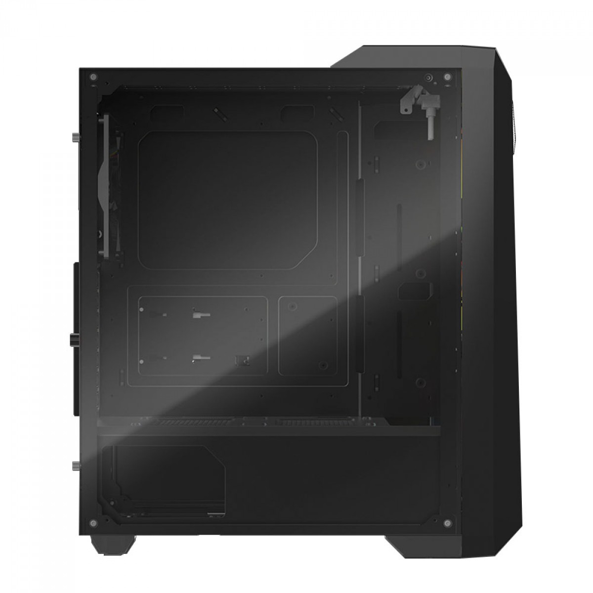 Gabinete Gamer Gamdias Athena M1, RGB, Mid Tower, Vidro Temperado, Black, ATX, Sem Fonte, Sem Fan