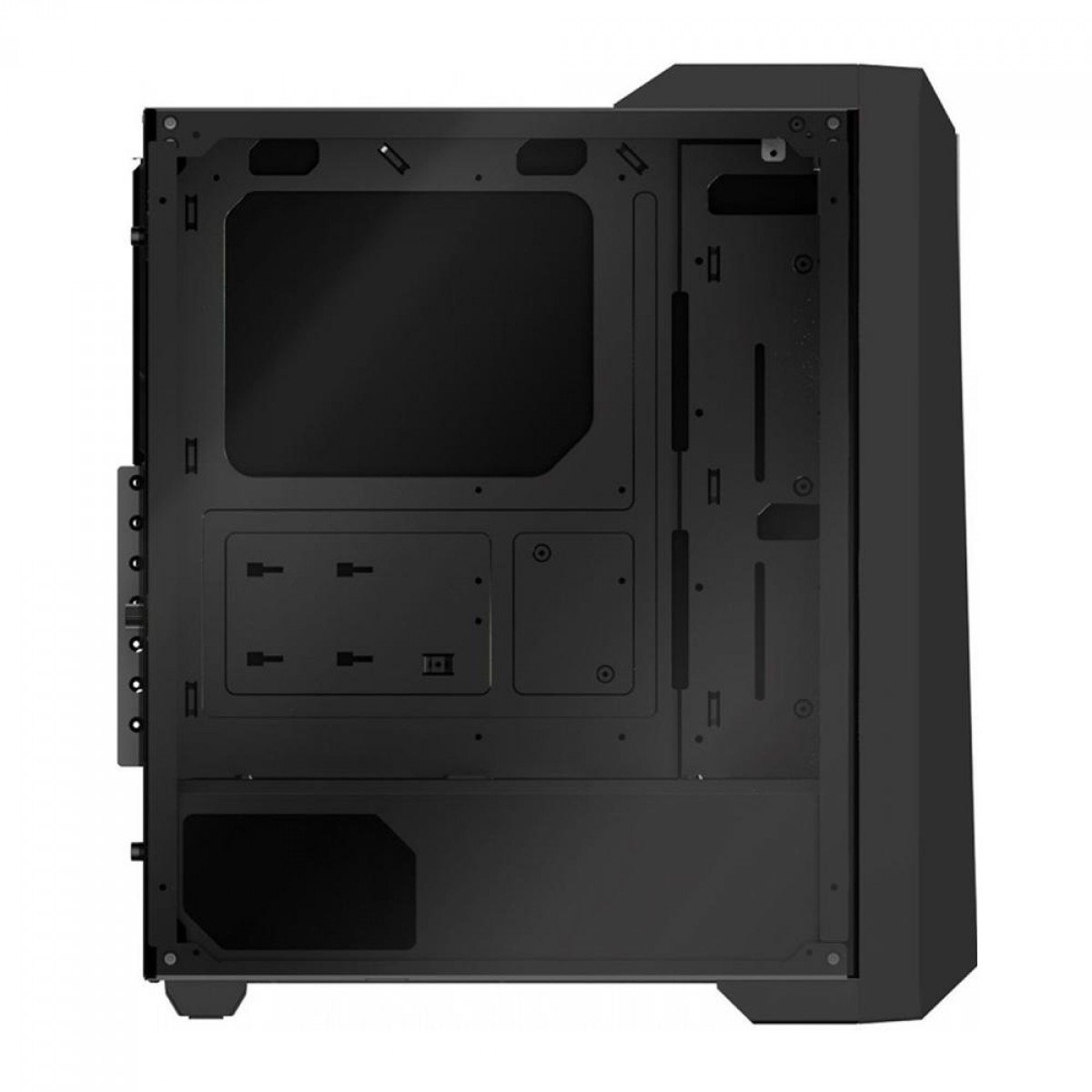 Gabinete Gamer Gamdias Athena M1, RGB, Mid Tower, Vidro Temperado, Black, ATX, Sem Fonte, Sem Fan