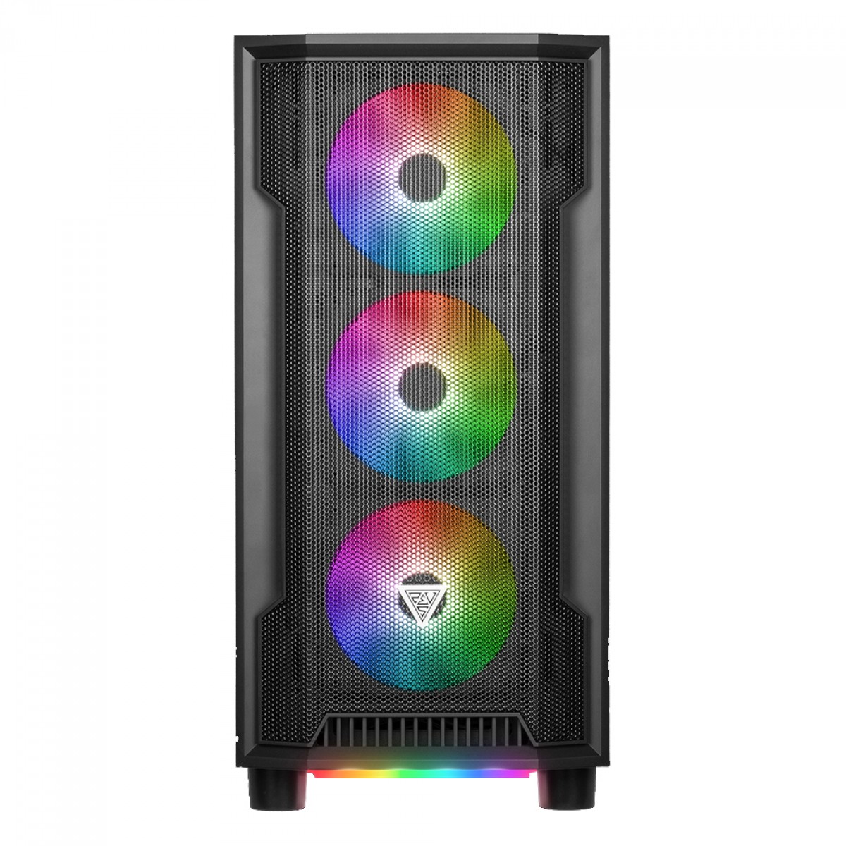 Gabinete Gamer Gamdias Athena M6 ARGB, Mid Tower, Vidro Temperado, ATX, Black, Sem Fonte, Sem Fan