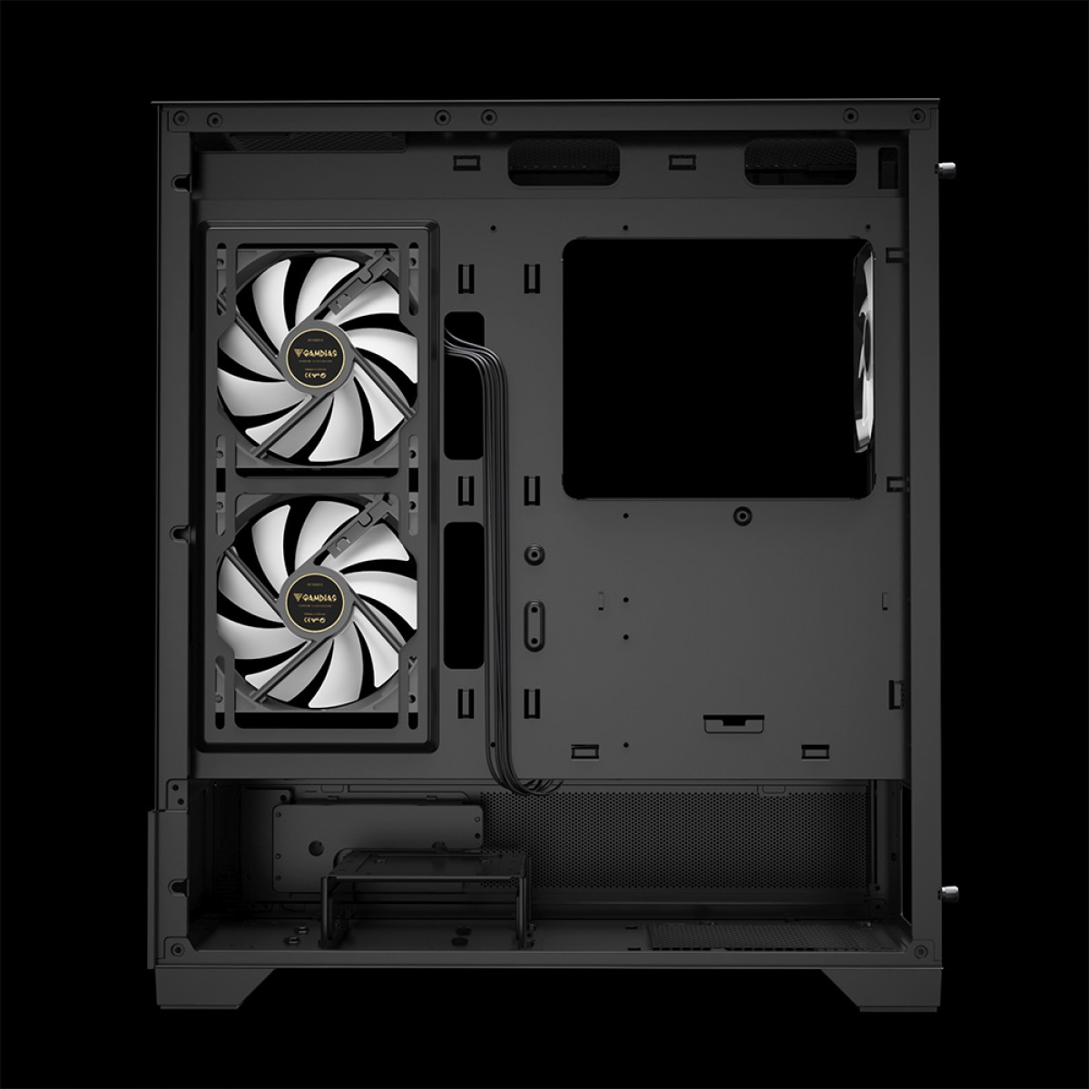 Gabinete Gamer Gamdias Atlas M1, Mid Tower, Vidro Temperado, ATX, Black, Sem Fonte, Com 3 Fans ARGB