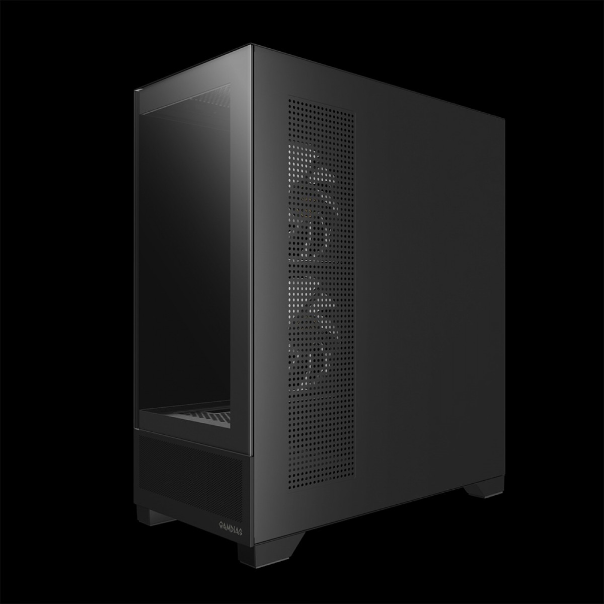 Gabinete Gamer Gamdias Atlas M1, Mid Tower, Vidro Temperado, ATX, Black, Sem Fonte, Com 3 Fans ARGB