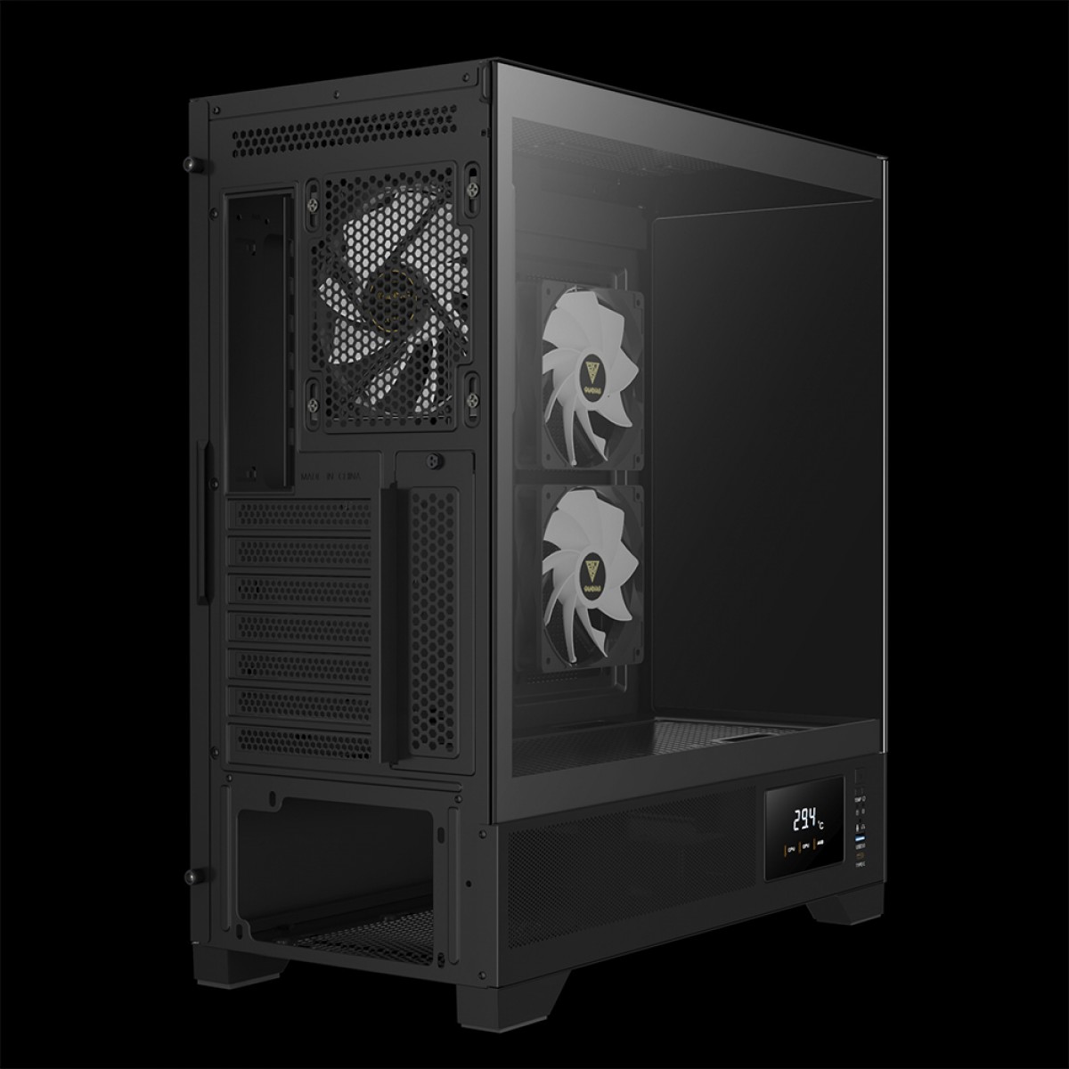 Gabinete Gamer Gamdias Atlas M1, Mid Tower, Vidro Temperado, ATX, Black, Sem Fonte, Com 3 Fans ARGB