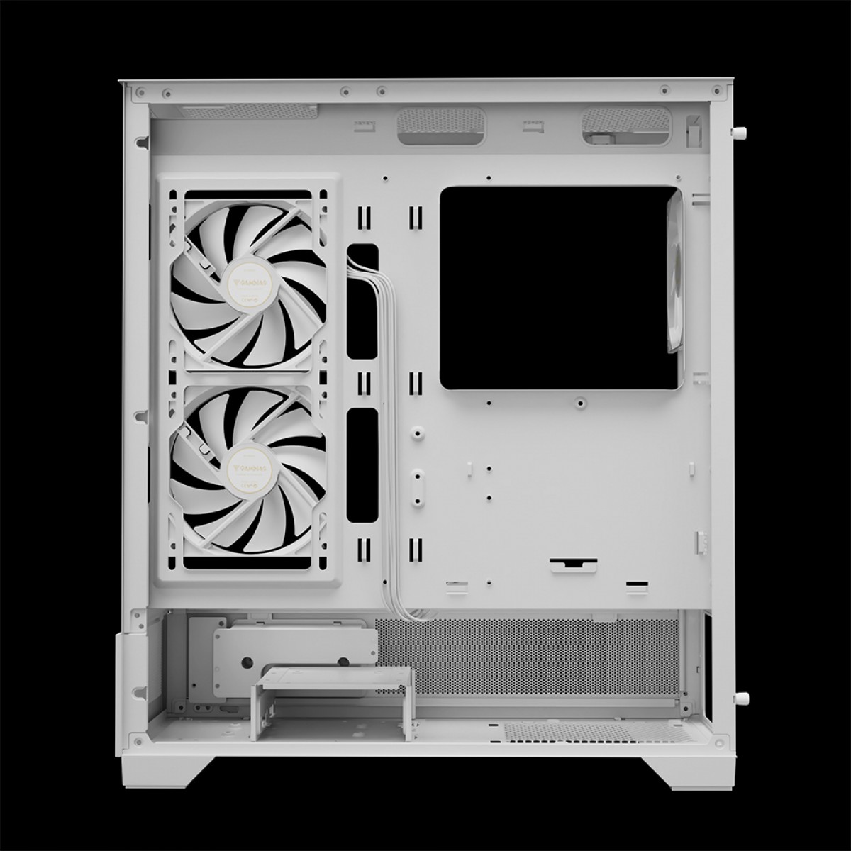 Gabinete Gamer Gamdias Atlas M1 WH, Mid Tower, Vidro Temperado, ATX, White, Sem Fonte, Com 3 Fans ARGB