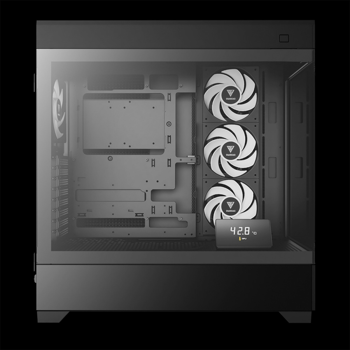 Gabinete Gamer Gamdias Atlas P1, Mid Tower, Vidro Temperado, ATX, Black, Sem Fonte, Com 4 Fans ARGB