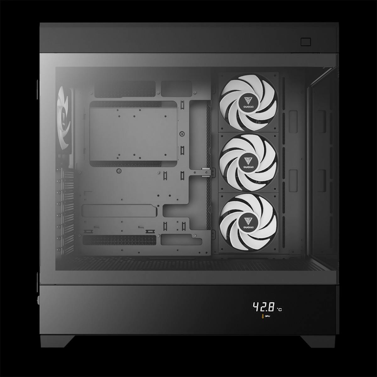 Gabinete Gamer Gamdias Atlas P1, Mid Tower, Vidro Temperado, ATX, Black, Sem Fonte, Com 4 Fans ARGB