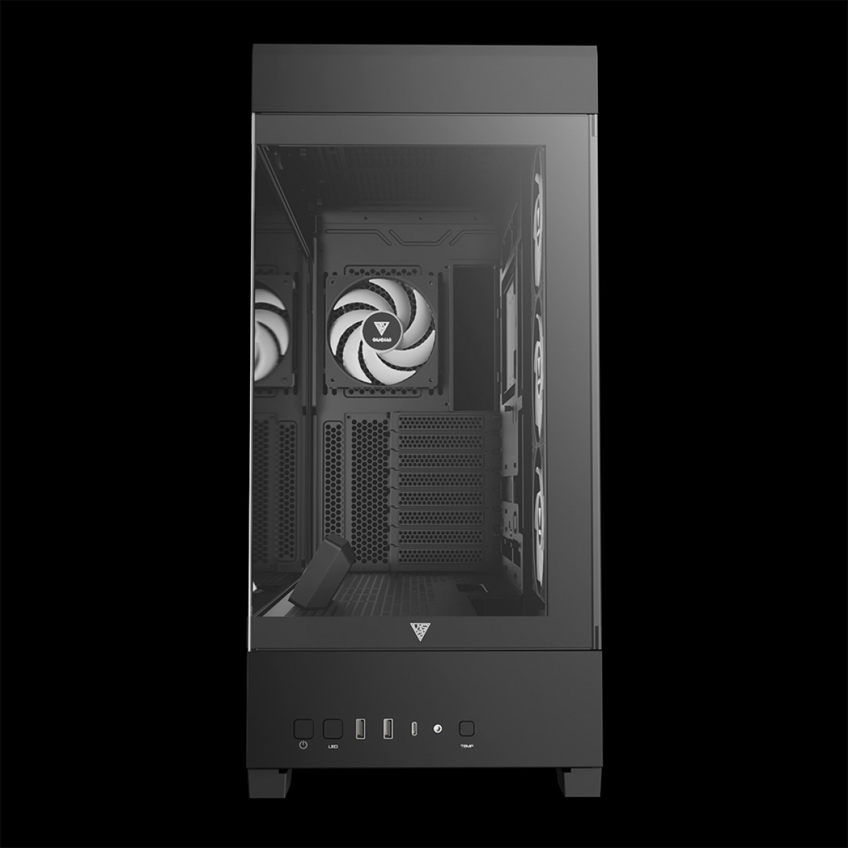 Gabinete Gamer Gamdias Atlas P1, Mid Tower, Vidro Temperado, ATX, Black, Sem Fonte, Com 4 Fans ARGB