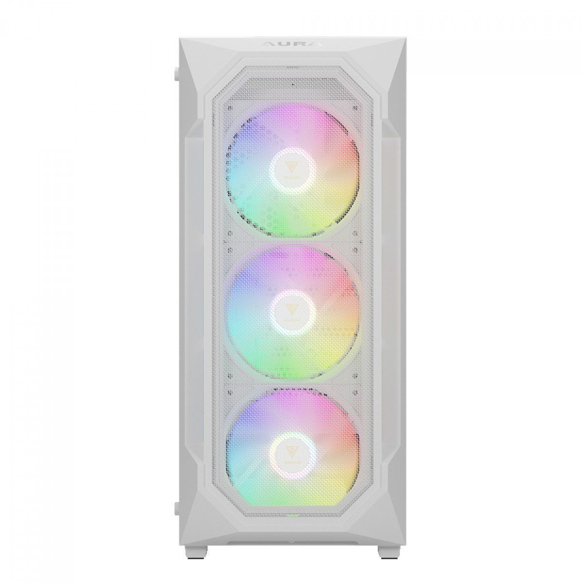 Gabinete Gamer Gamdias Aura GC1 Elite ARGB, Vidro Temperado, ATX, Mid Tower, Com 4 Fans, Sem Fonte, White