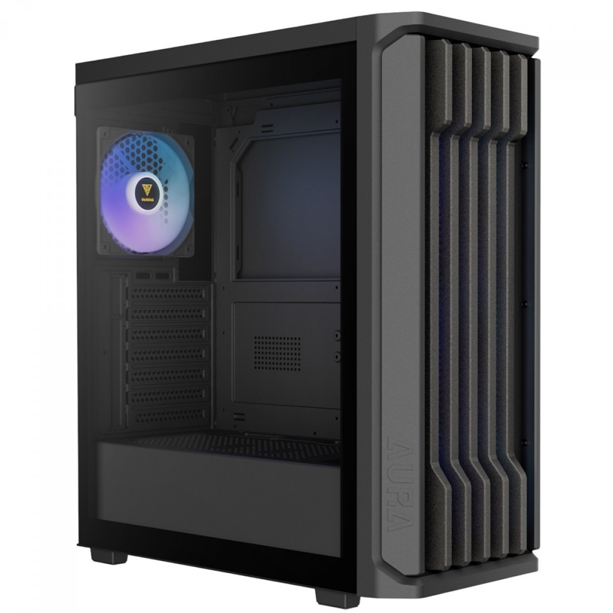 Gabinete Gamer Gamdias Aura GC11 ARGB, Mid Tower, Vidro Temperado, ATX, Sem Fonte, Com 4 Fans, Preto