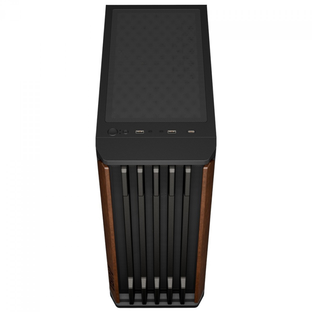 Gabinete Gamer Gamdias Aura GC11 WOOD, Mid Tower, Vidro Temperado, ATX, Sem Fonte, Madeira Nogueira, Com 4 Fans, Preto