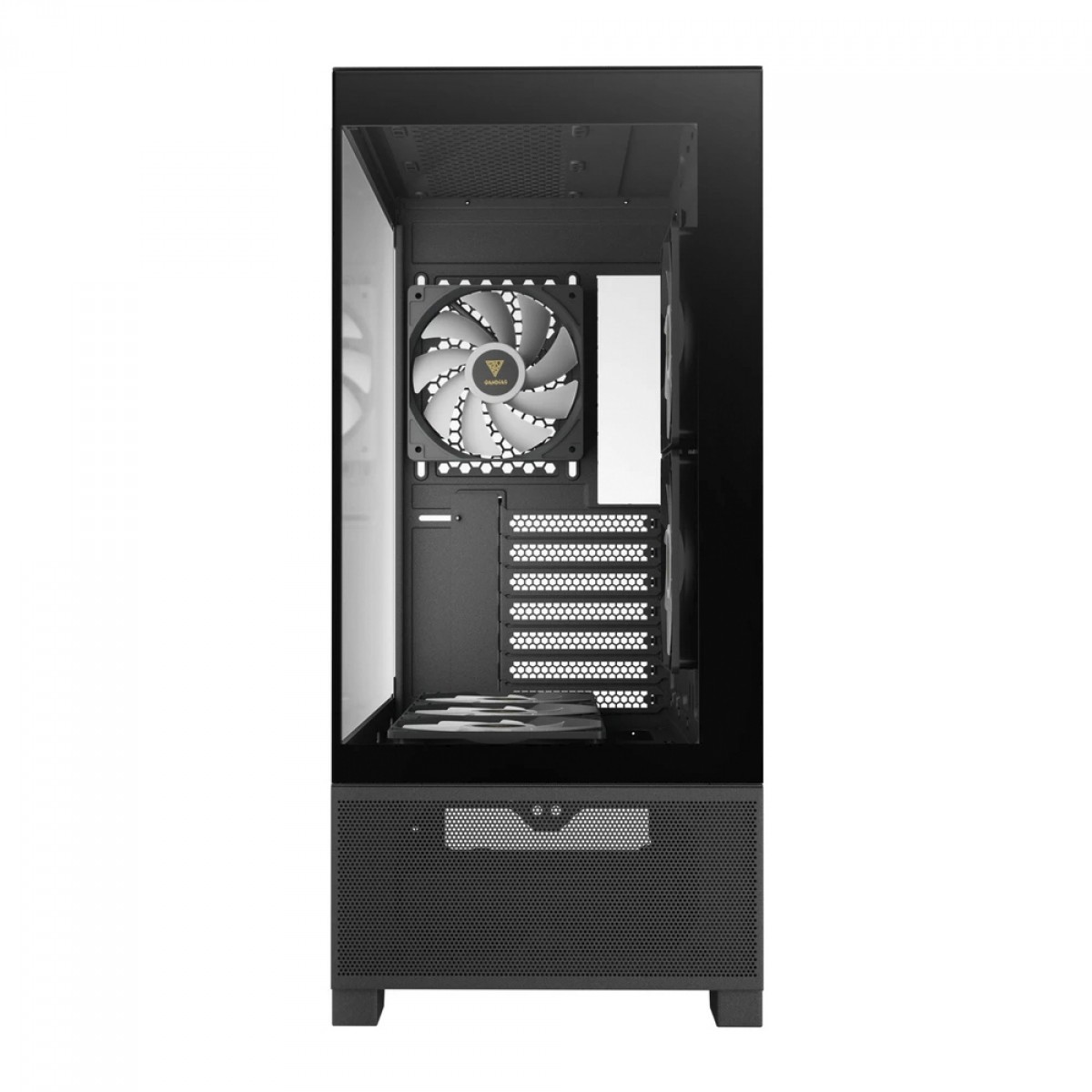 Gabinete Gamer Gamdias Aura GC12 ARGB, Mid Tower, Vidro Temperado, ATX, Sem Fonte, Com 6 Fans, Preto 