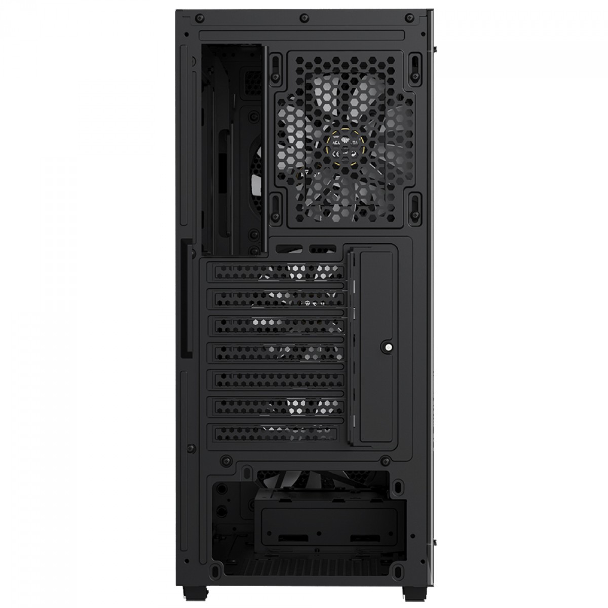 Gabinete Gamer Gamdias Aura GC2 Elite ARGB, Vidro Temperado, ATX, Mid Tower, Com 4 Fans, Sem Fonte, Black