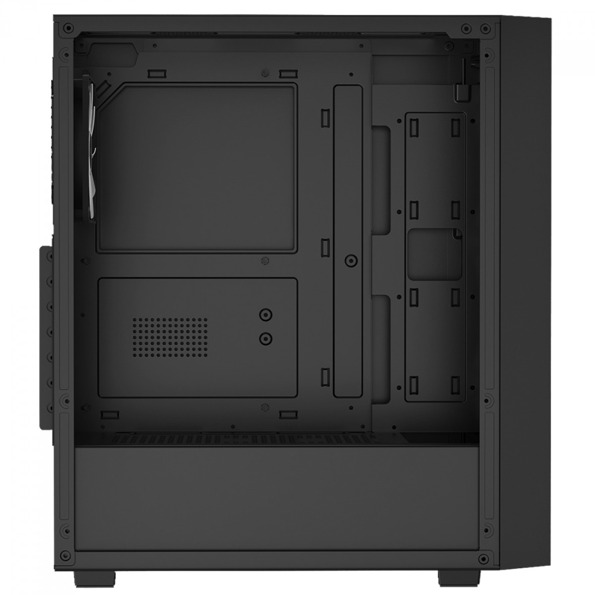 Gabinete Gamer Gamdias Aura GC2 Elite ARGB, Vidro Temperado, ATX, Mid Tower, Com 4 Fans, Sem Fonte, Black