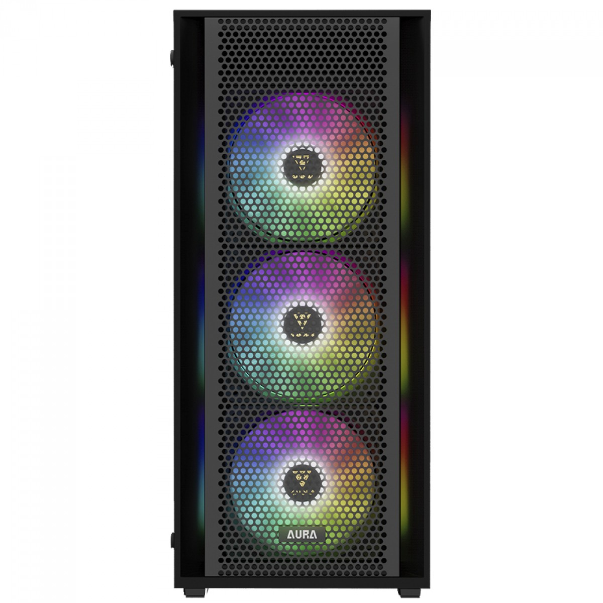 Gabinete Gamer Gamdias Aura GC2 Elite ARGB, Vidro Temperado, ATX, Mid Tower, Com 4 Fans, Sem Fonte, Black