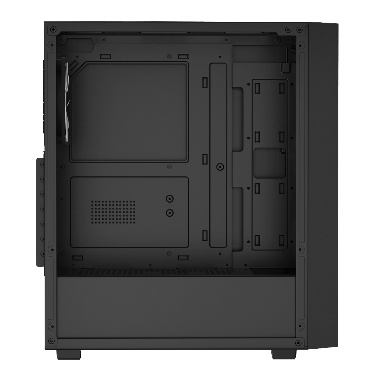 Gabinete Gamer Gamdias Aura GC2 Elite, Vidro Temperado, ATX, Mid Tower, RGB, Com 4 Fans, Sem Fonte, Black