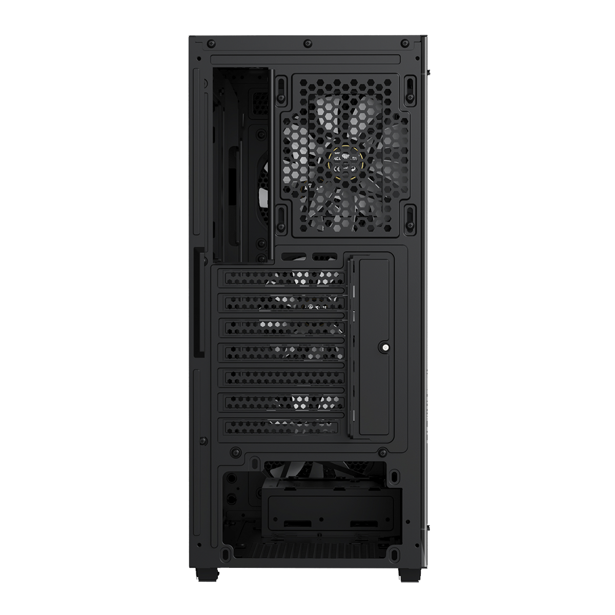 Gabinete Gamer Gamdias Aura GC2 Elite, Vidro Temperado, ATX, Mid Tower, RGB, Com 4 Fans, Sem Fonte, Black