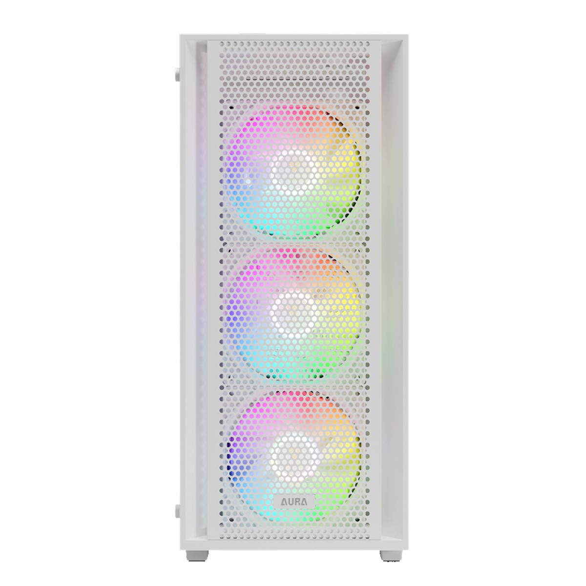 Gabinete Gamer Gamdias Aura GC2 Elite, Vidro Temperado, ATX, Mid Tower, RGB, Com 4 Fans, Sem Fonte, White