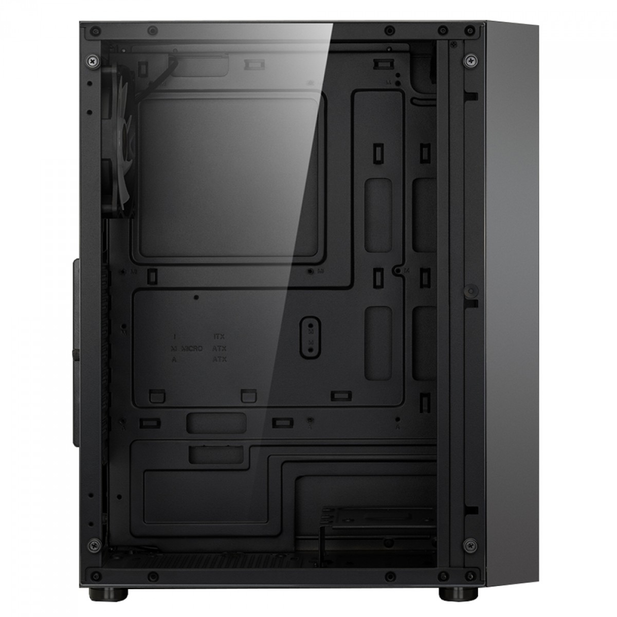 Gabinete Gamer Gamdias AURA GC2, Mid Tower, Vidro Temperado, ATX, Black, Sem Fonte, Sem Fan 
