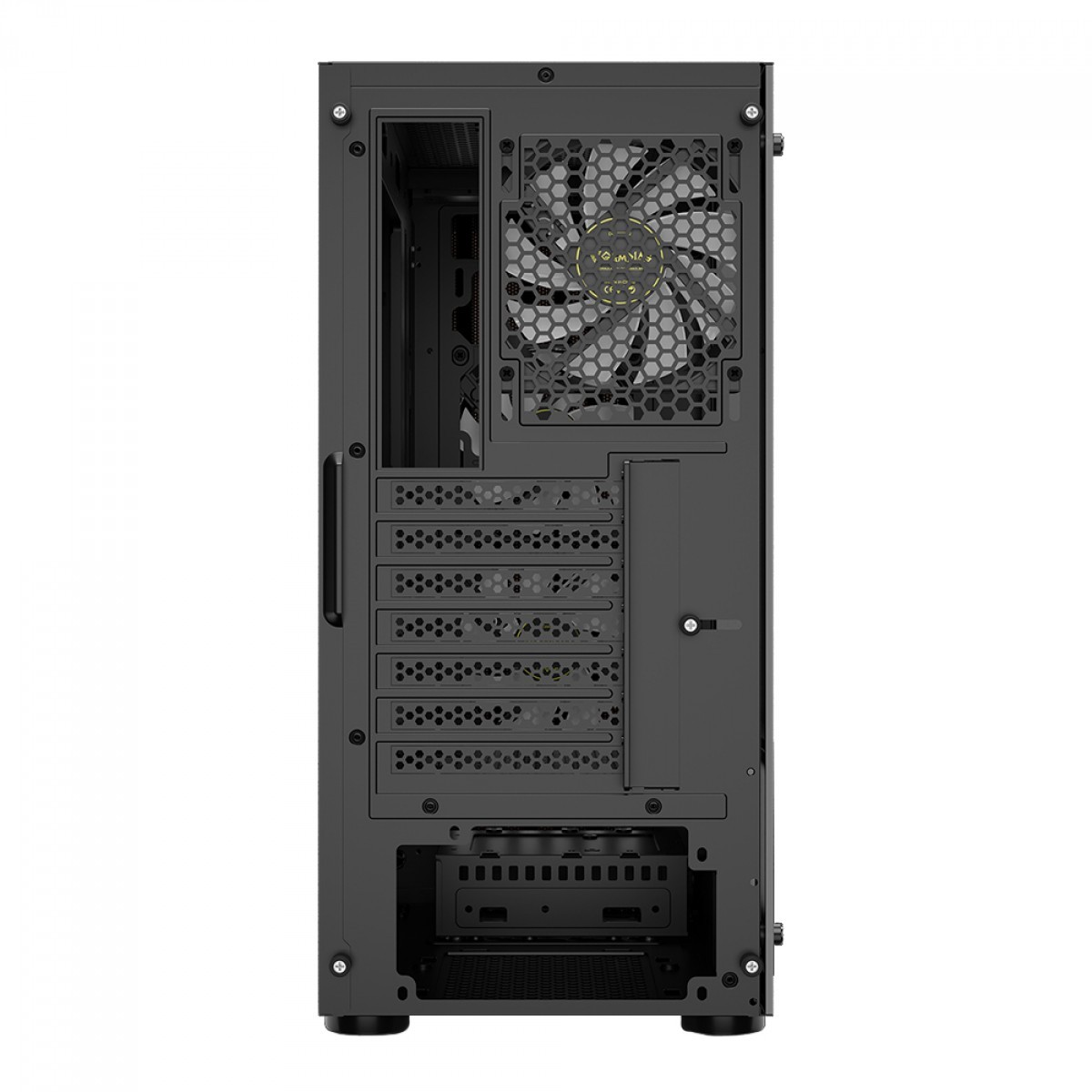 Gabinete Gamer Gamdias Aura GC4 ARGB, Mid Tower, Vidro Temperado, ATX, Black, Sem Fonte, Com 3 Fans