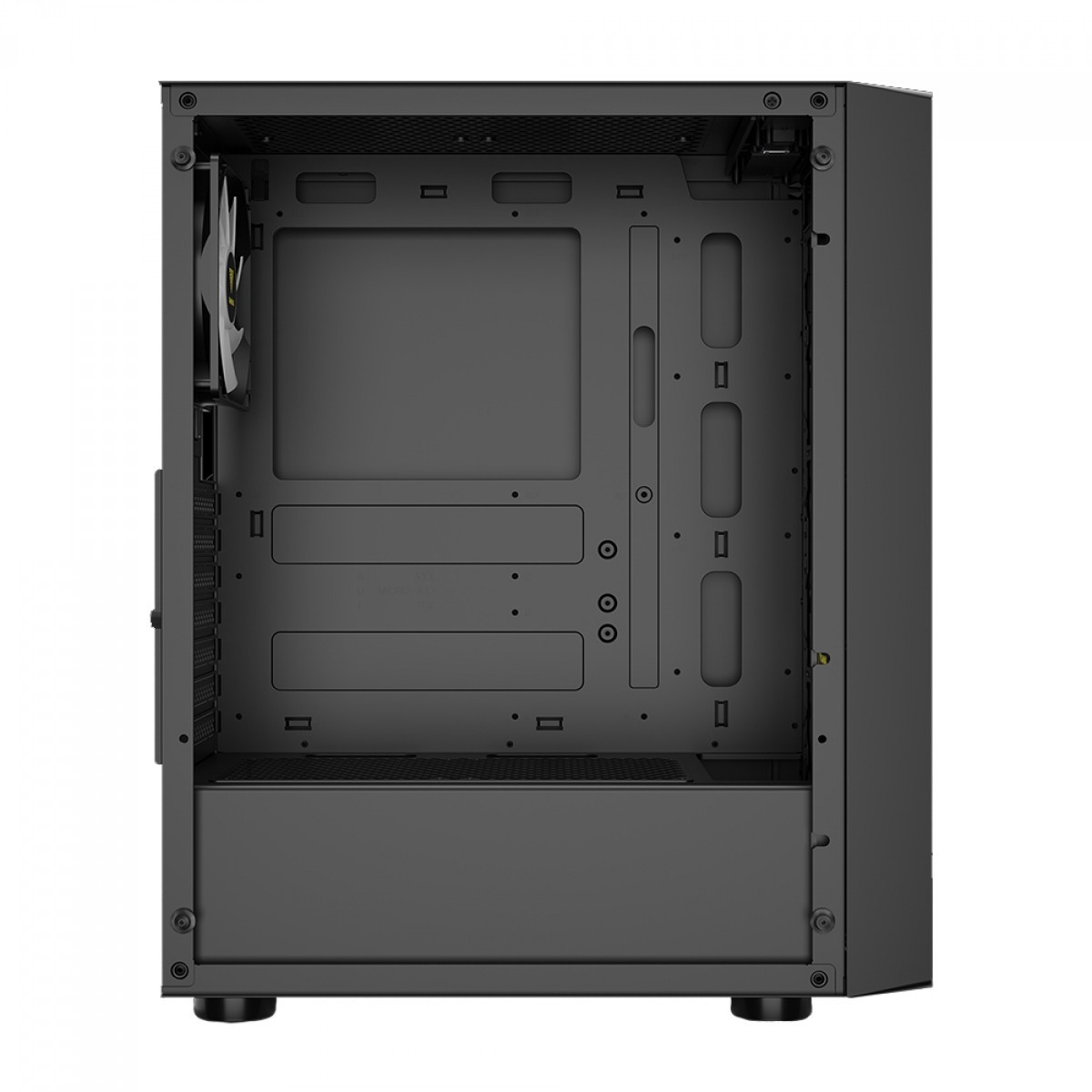 Gabinete Gamer Gamdias Aura GC4 ARGB, Mid Tower, Vidro Temperado, ATX, Black, Sem Fonte, Com 3 Fans