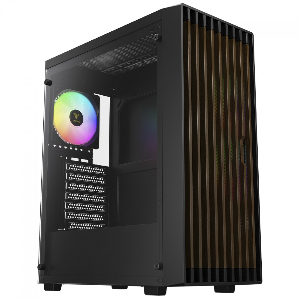 Gabinete Gamer Gamdias Aura GC4 Elite ARGB, Mid Tower, Vidro Temperado, ATX, Sem Fonte, Com 3 Fans, Preto