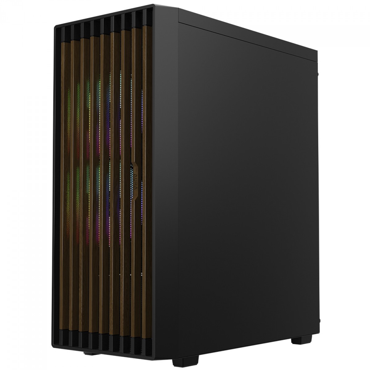 Gabinete Gamer Gamdias Aura GC4 Elite ARGB, Mid Tower, Vidro Temperado, ATX, Sem Fonte, Com 3 Fans, Preto