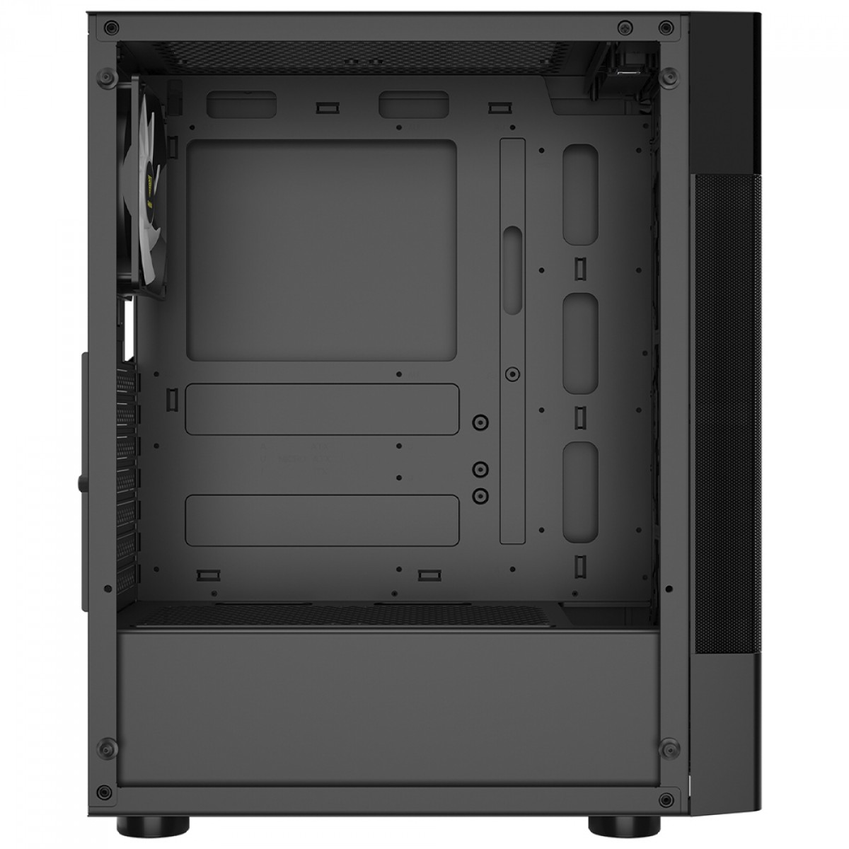 Gabinete Gamer Gamdias Aura GC5, Mid Tower, Vidro Temperado, Display Digital, ATX, Sem Fonte,Com 3 Fans ARGB, Preto