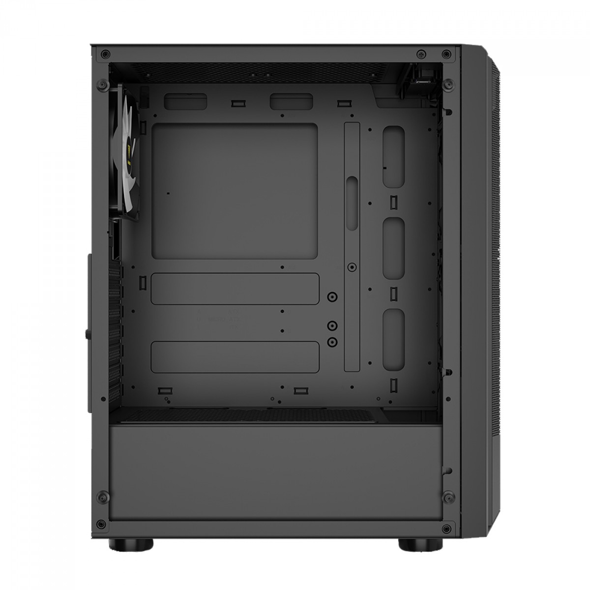 Gabinete Gamer Gamdias Aura GC6 ARGB, Vidro Temperado, ATX, Mid Tower, Com 3 Fans, Sem Fonte, Black