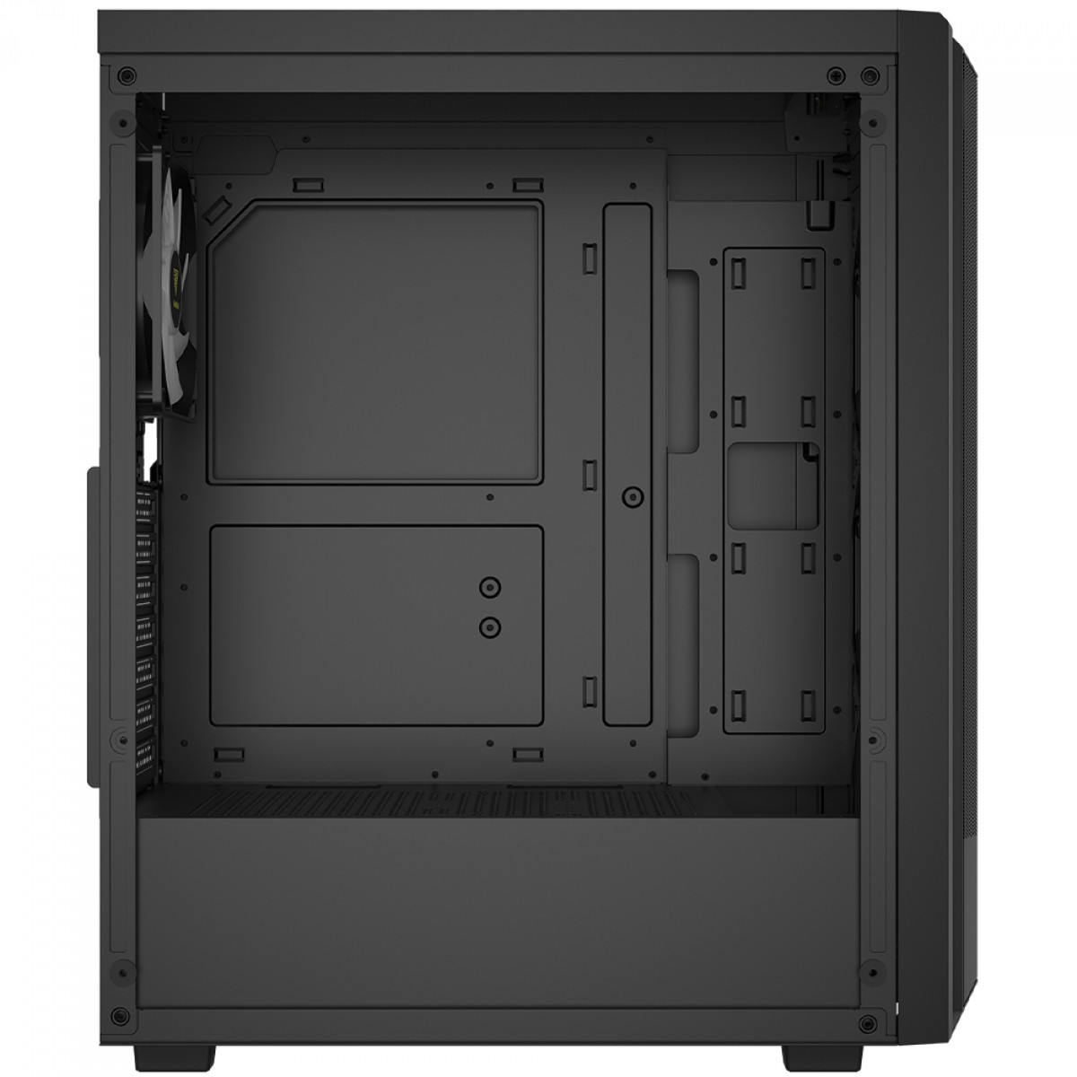 Gabinete Gamer Gamdias Aura GC6 Elite ARGB, Vidro Temperado, ATX, Mid Tower, Sem Fonte, Com 3 Fans, Preto