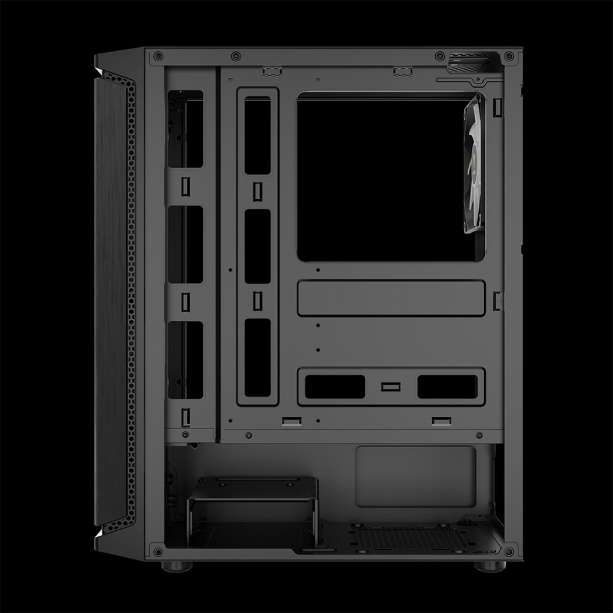 Gabinete Gamer Gamdias Aura GC8 ARGB, Vidro Temperado, ATX, Mid Tower, Com 1 Fan, Sem Fonte, Black